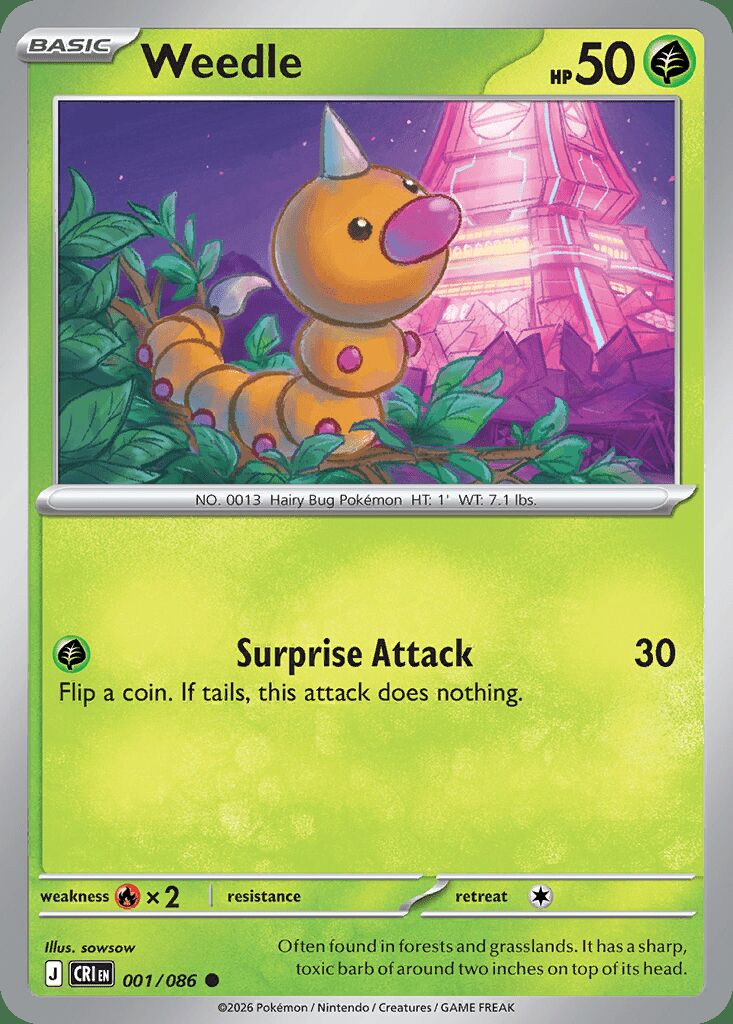 001/086 Weedle - Chaos Rising
