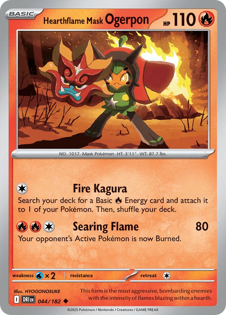 044/182 Hearthflame Mask Ogerpon - Destined Rivals