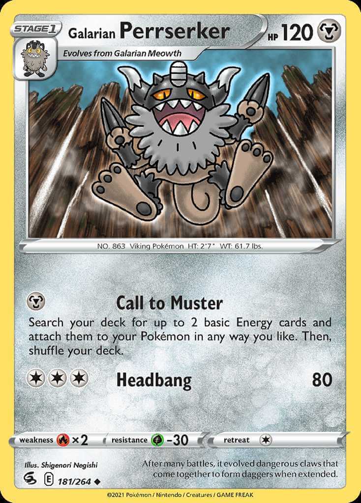 181/264 Galarian Perrserker - Fusion Strike
