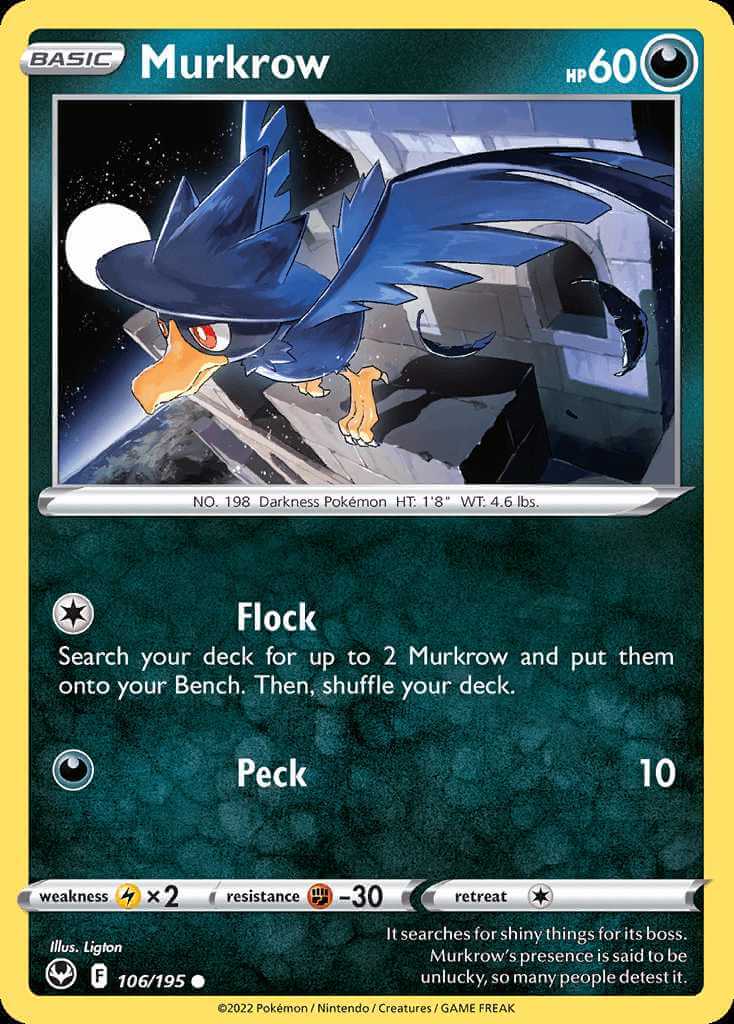 106/195 Murkrow - Silver Tempest