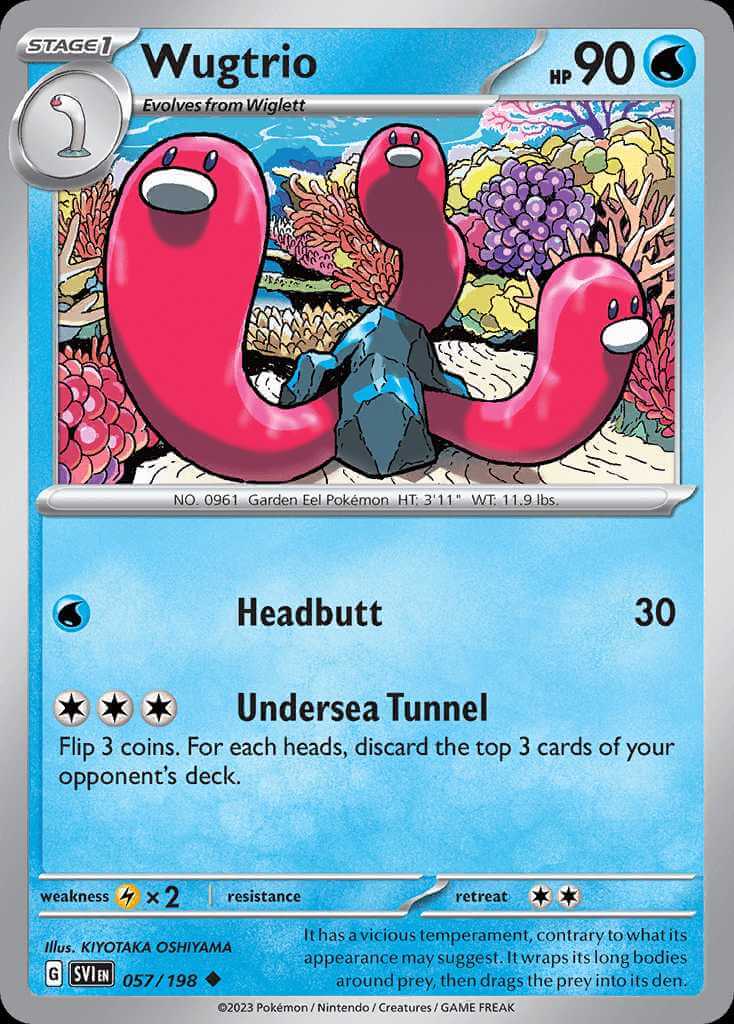 057/198 REVERSE HOLO Wugtrio - Scarlet and Violet