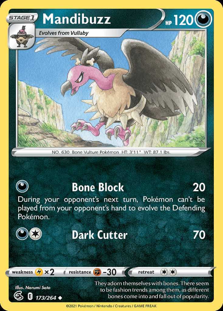 173/264 REVERSE HOLO Mandibuzz - Fusion Strike