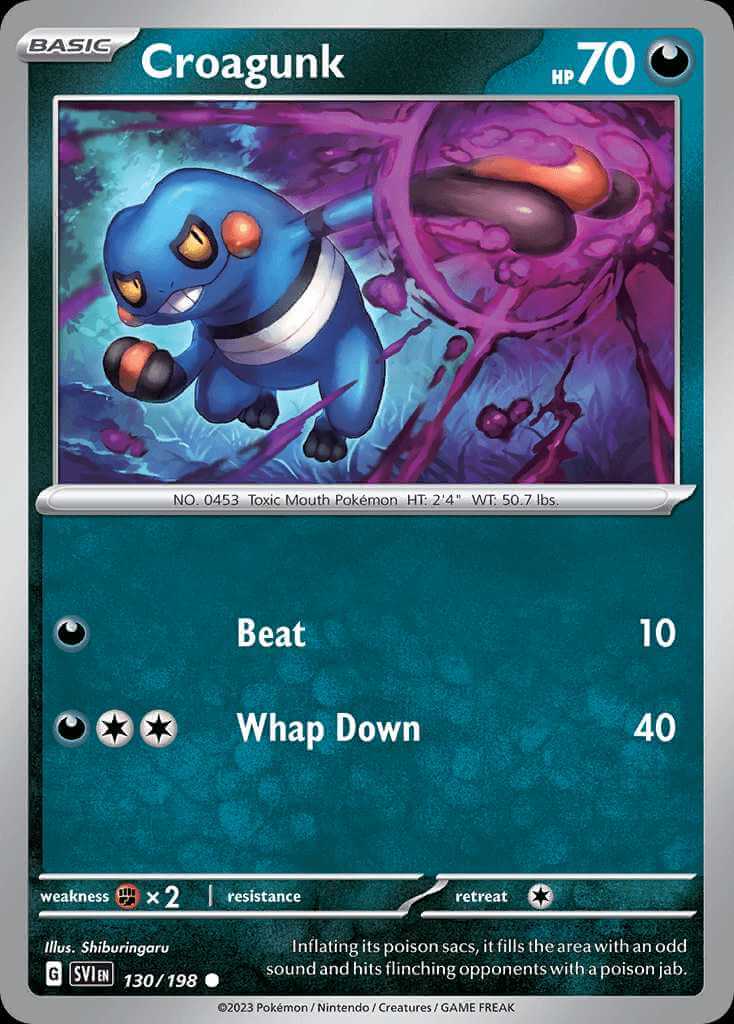 130/198 Croagunk - Scarlet and Violet