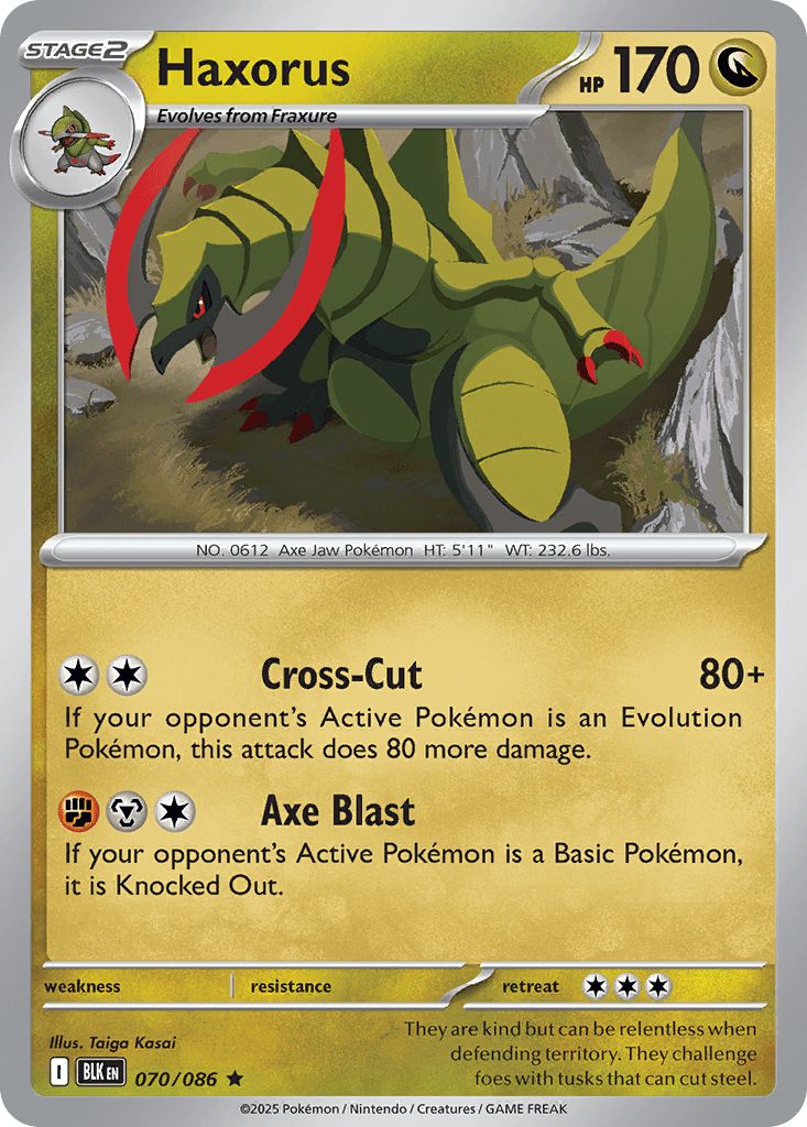 070/086 HOLO Haxorus - Black Bolt