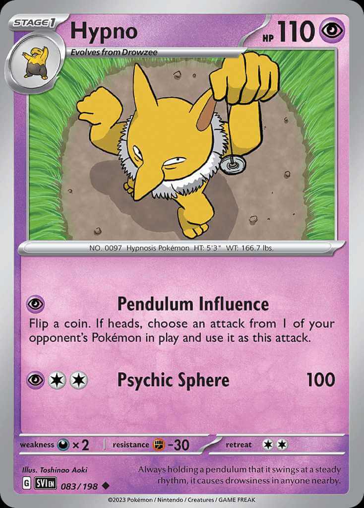 083/198 REVERSE HOLO Hypno - Scarlet and Violet