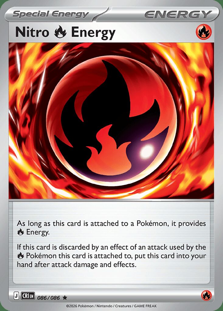 086/086 HOLO Nitro Fire Energy - Chaos Rising