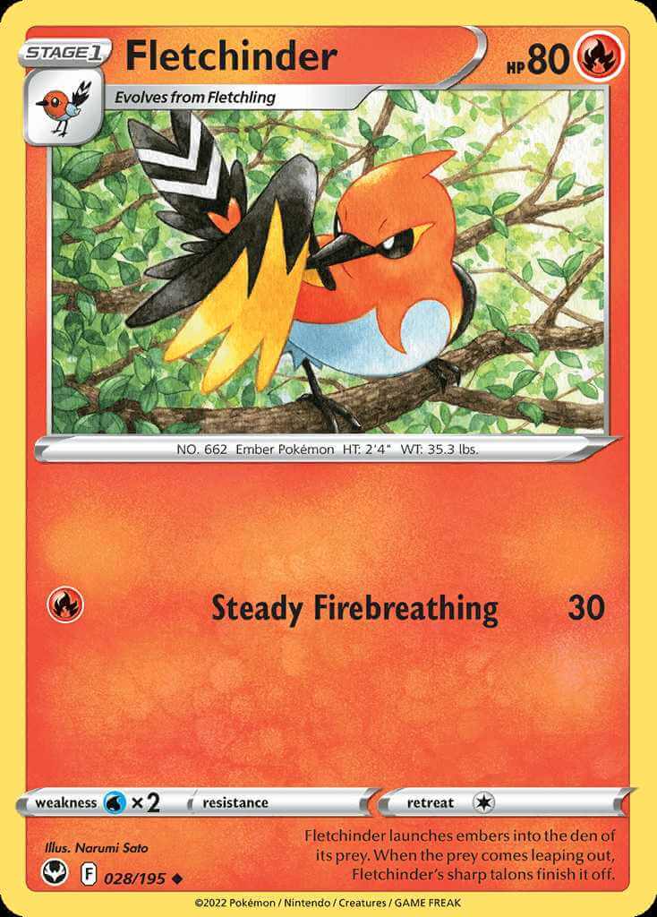 028/195 Fletchinder - Silver Tempest
