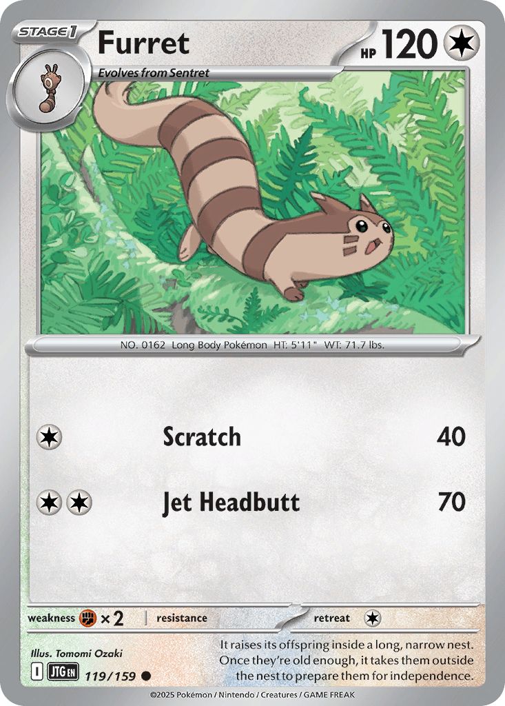 119/159 REVERSE HOLO Furret - Journey Together