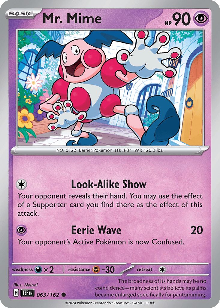 063/162 REVERSE HOLO Mr. Mime - Temporal Forces