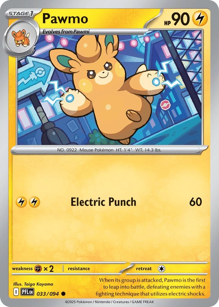 033/094 REVERSE HOLO Pawmo - Phantasmal Flames