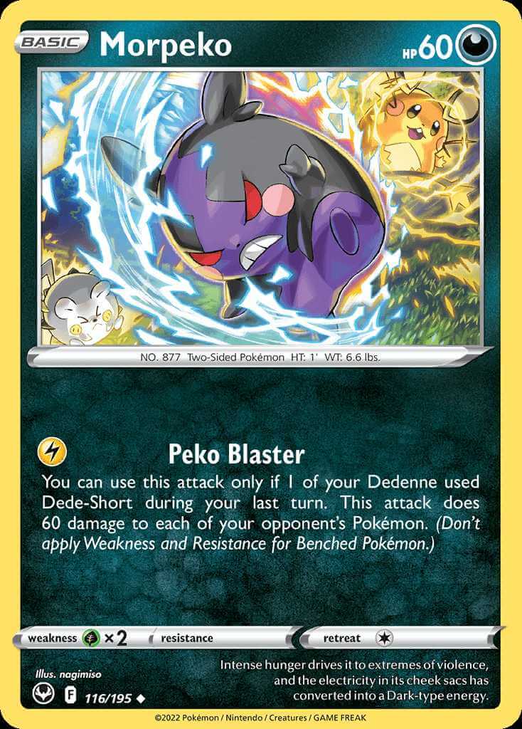 116/195 REVERSE HOLO Morpeko - Silver Tempest