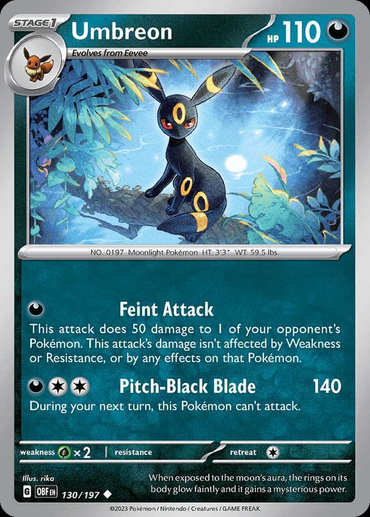 130/197 Umbreon - Obsidian Flames
