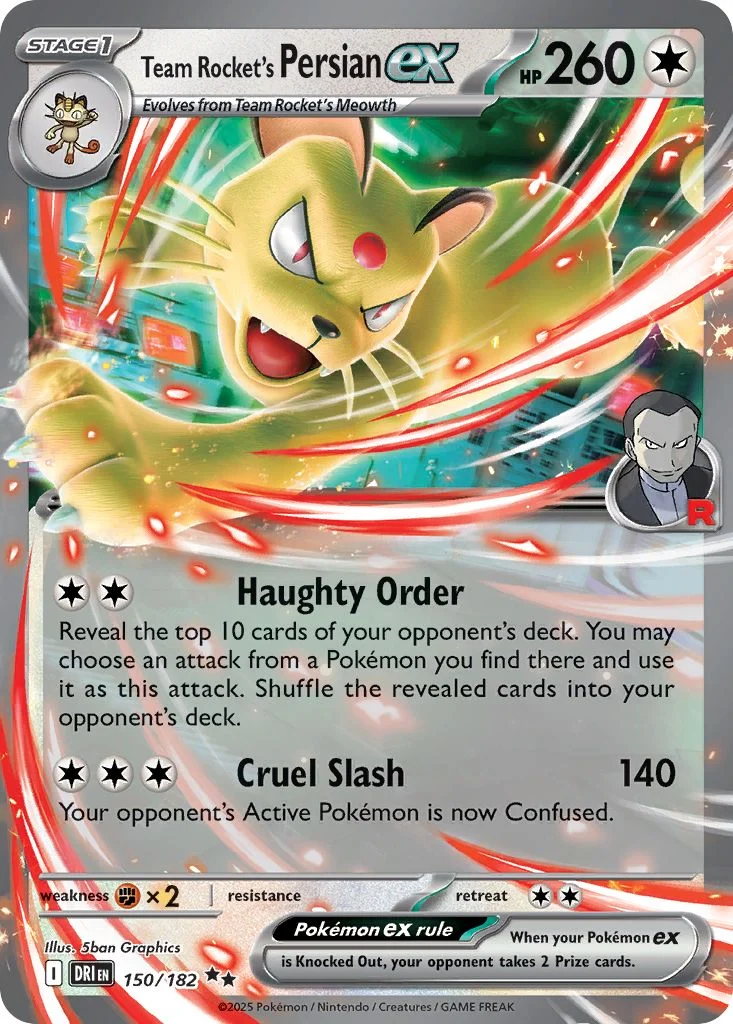 150/182 Team Rocket's Persian ex - Destined Rivals