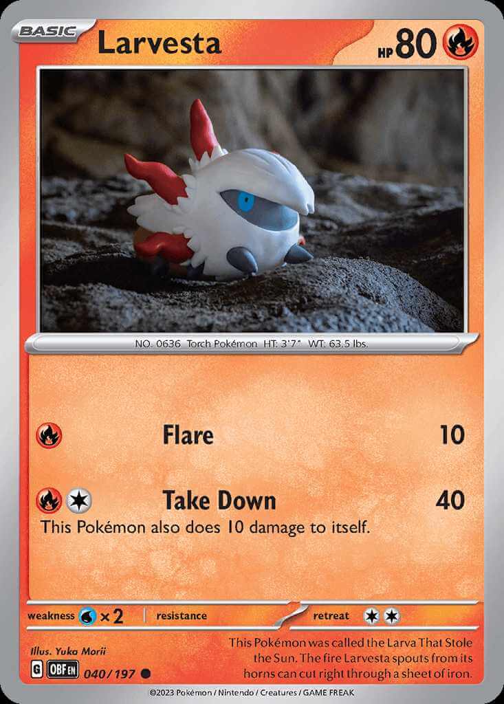 040/197 Larvesta - Obsidian Flames