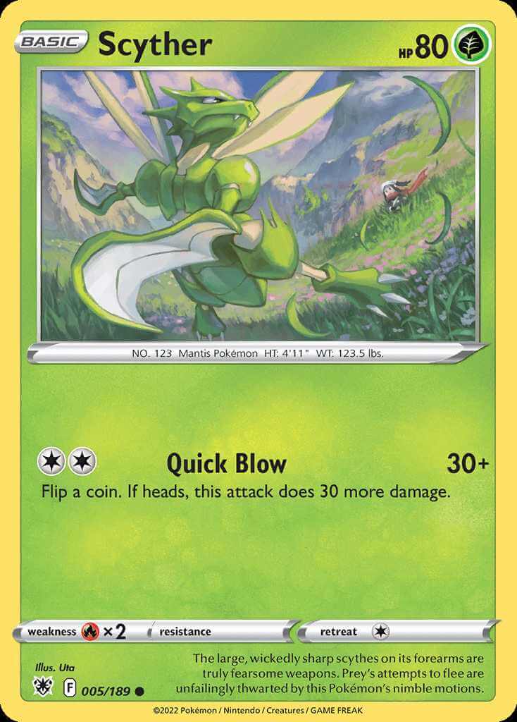 005/189 REVERSE HOLO Scyther - Astral Radiance
