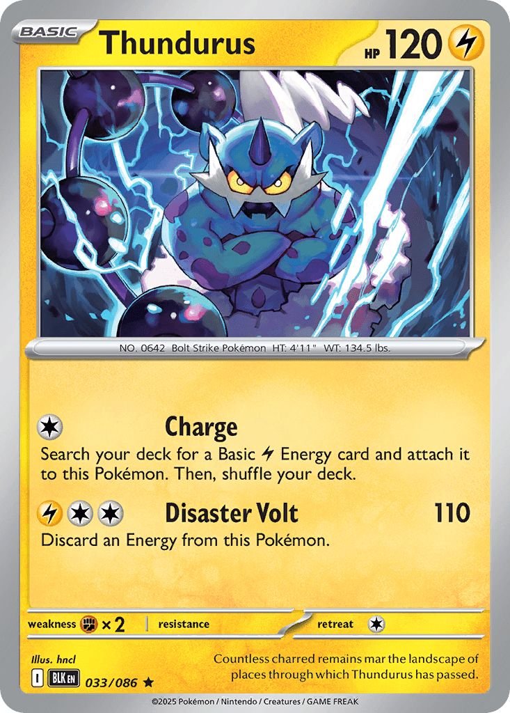 033/086 HOLO Thundurus - Black Bolt