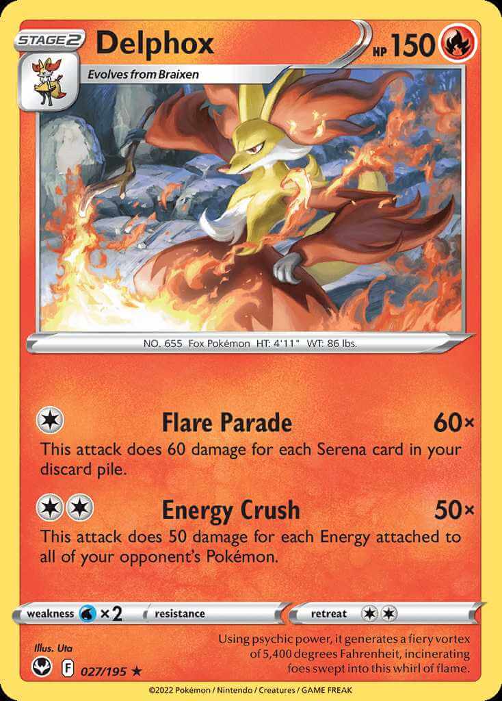 027/195 Delphox - Silver Tempest