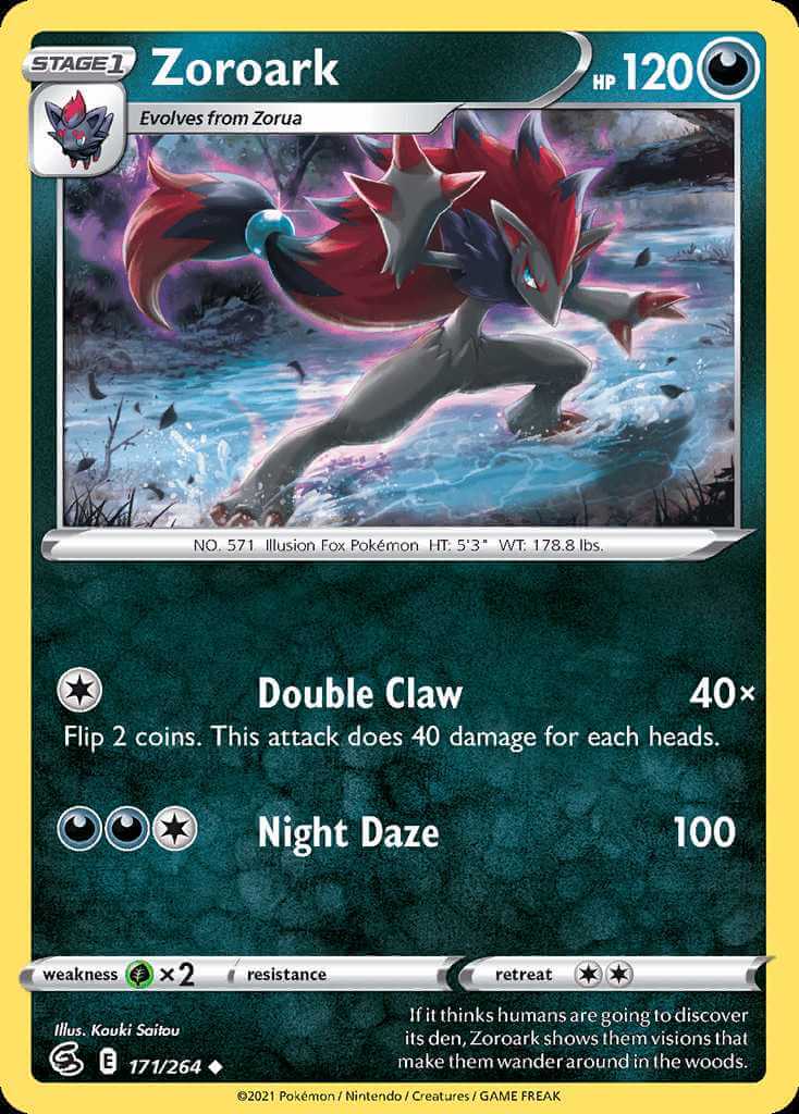 171/264 REVERSE HOLO Zoroark - Fusion Strike