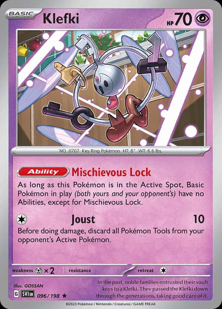 096/198 HOLO Klefki - Scarlet and Violet