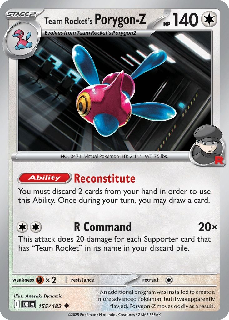 155/182 Team Rocket's Porygon-Z - Destined Rivals