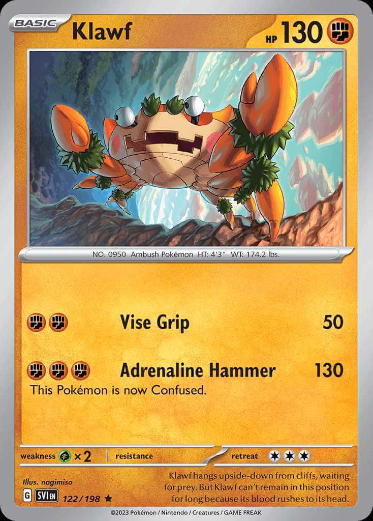 122/198 HOLO Klawf - Scarlet and Violet