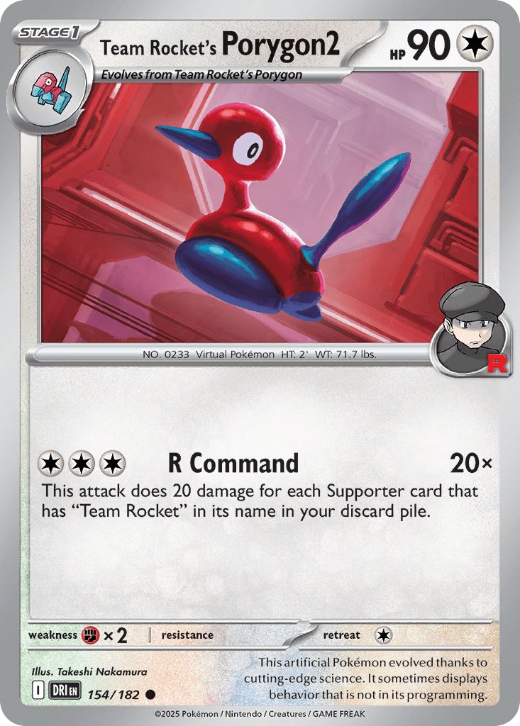 154/182 Team Rocket's Porygon2 - Destined Rivals