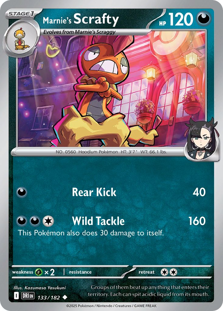 133/182 Marnie's Scrafty - Destined Rivals