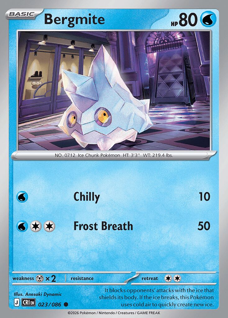 023/086 REVERSE HOLO Bergmite - Chaos Rising