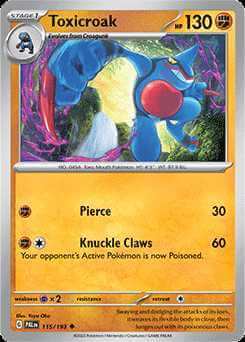 115/193 REVERSE HOLO Toxicroak - Paldea Evolved