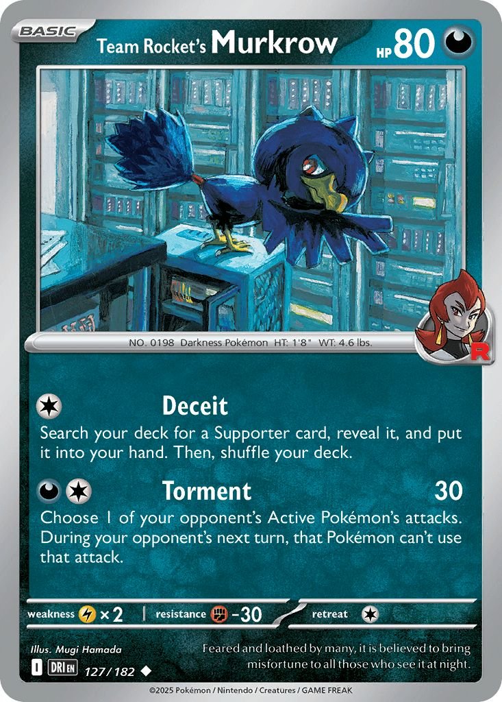 127/182 Team Rocket's Murkrow - Destined Rivals