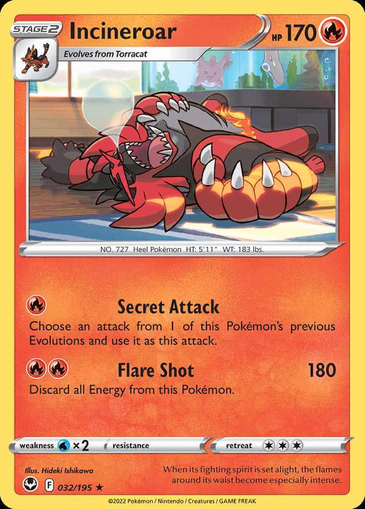 032/195 Incineroar - Silver Tempest