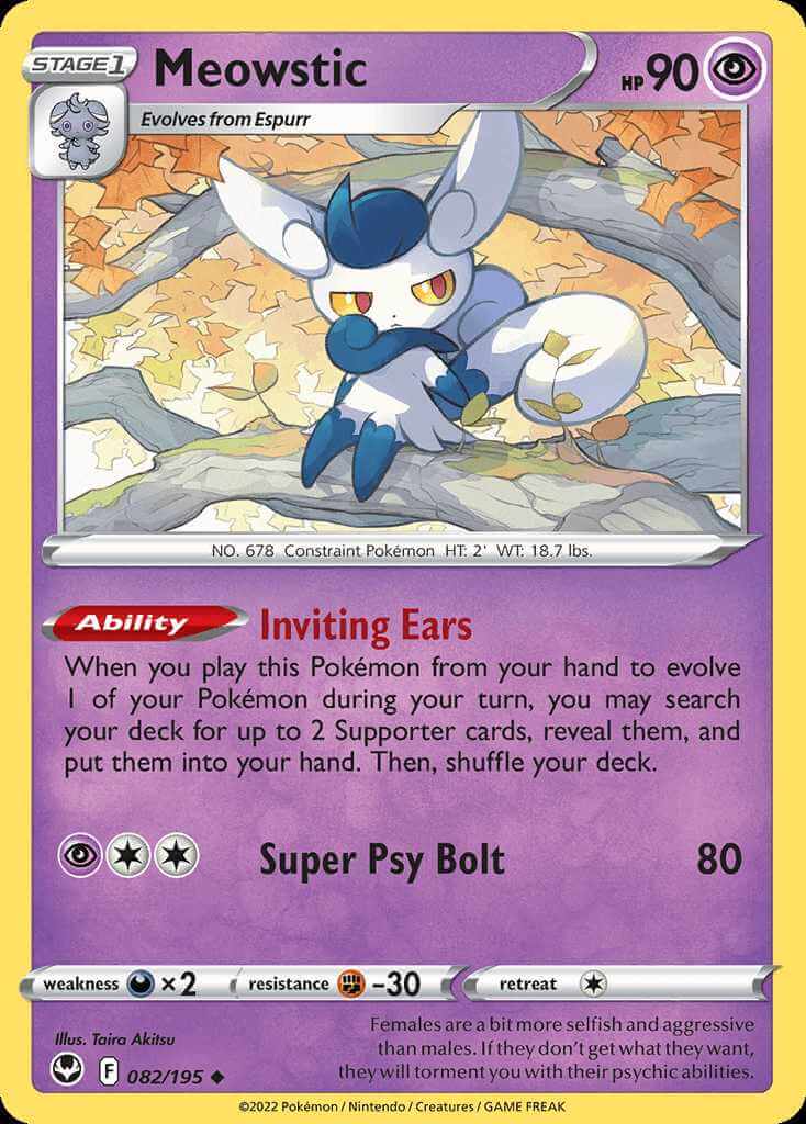 082/195 Meowstic - Silver Tempest