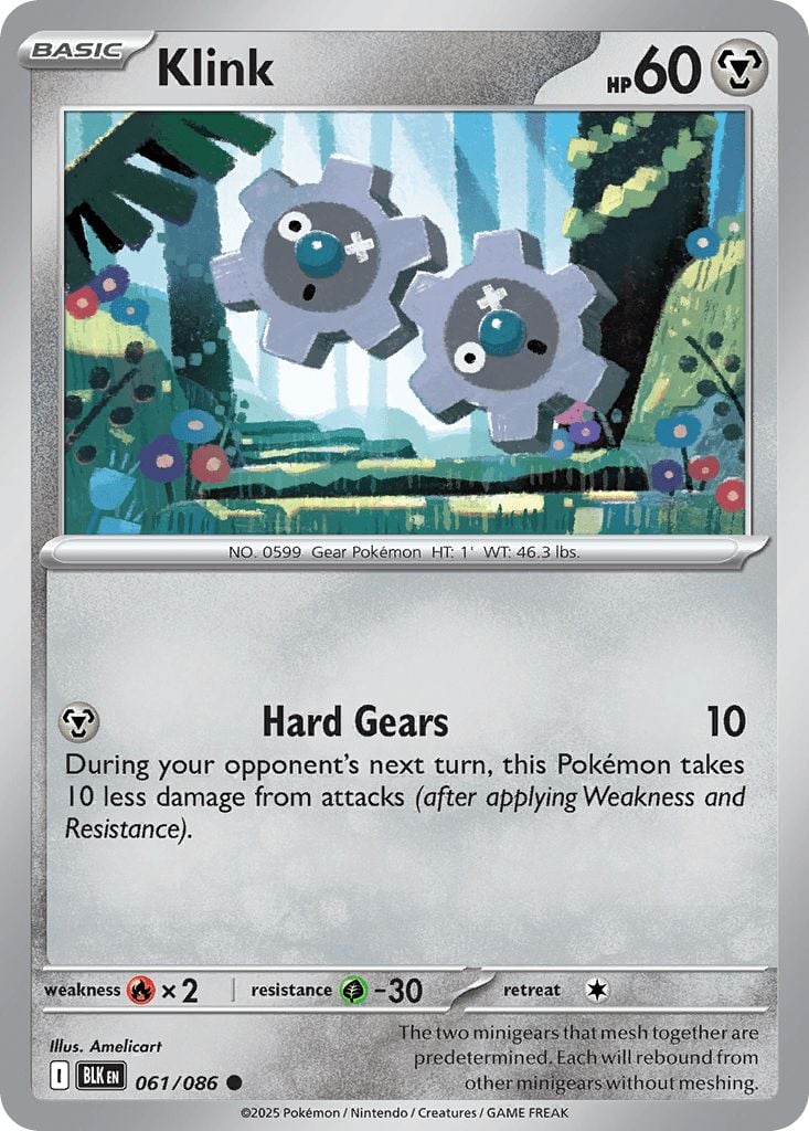 061/086 REVERSE HOLO Klink - Black Bolt