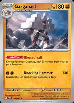123/193 HOLO Garganacl - Paldea Evolved