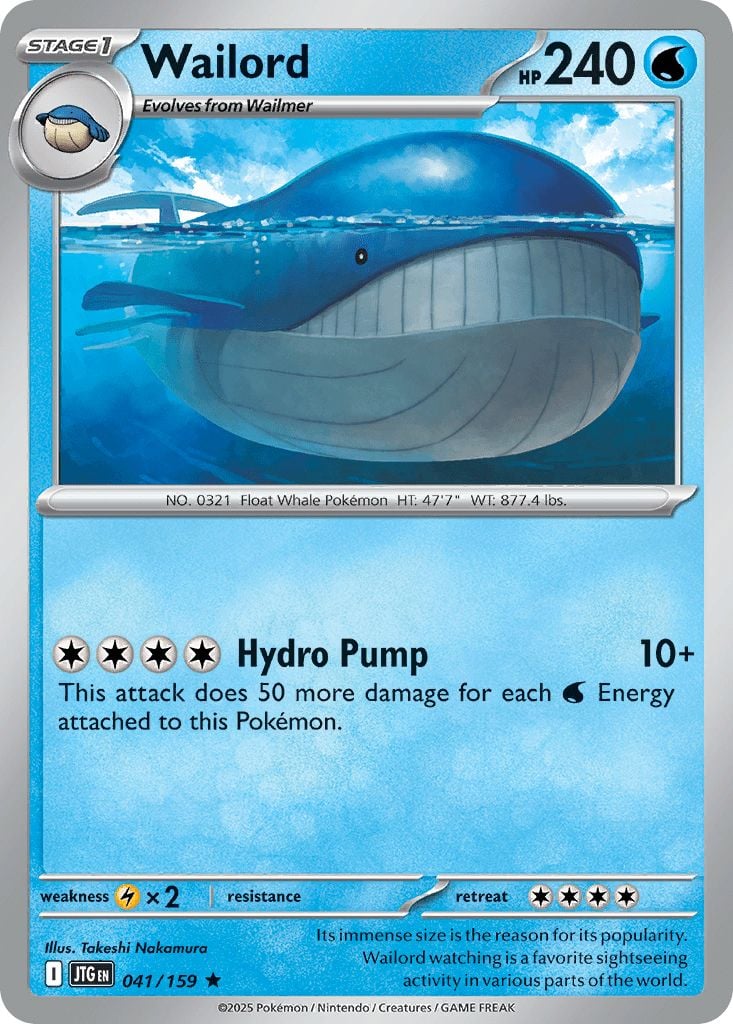 041/159 HOLO Wailord - Journey Together