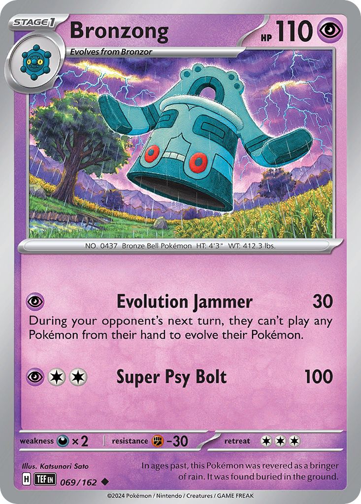 069/162 REVERSE HOLO Bronzong - Temporal Forces