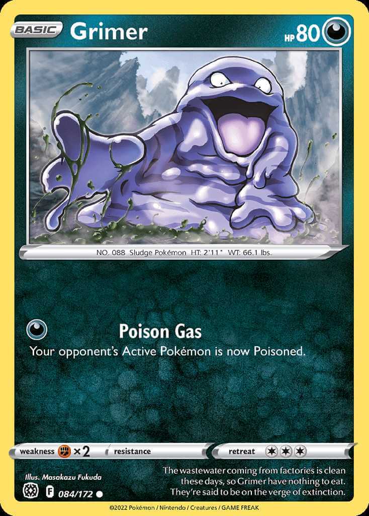 084/172 REVERSE HOLO Grimer - Brilliant Stars