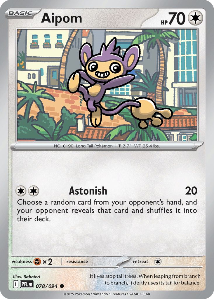 078/094 Aipom - Phantasmal Flames