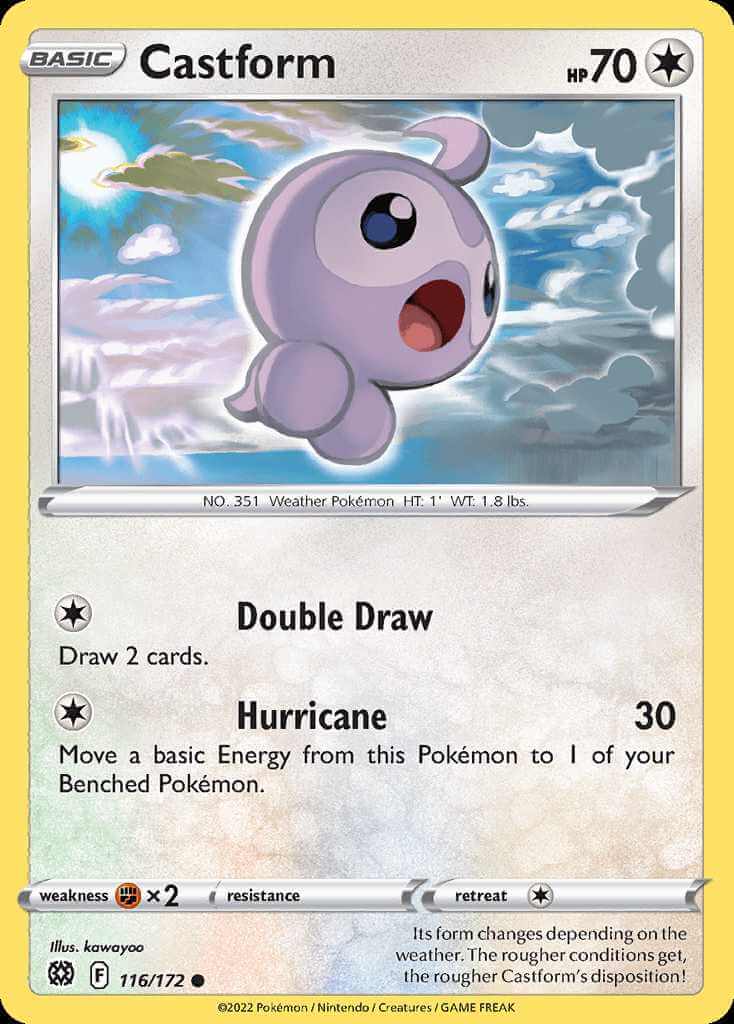 116/172 REVERSE HOLO Castform - Brilliant Stars