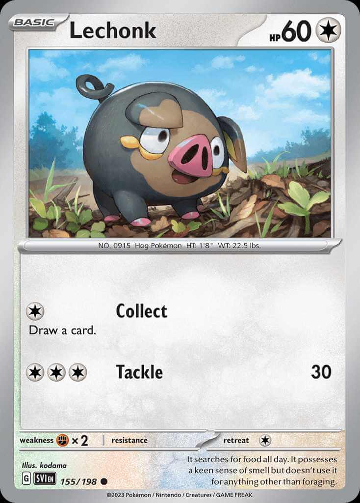 155/198 Lechonk - Scarlet and Violet