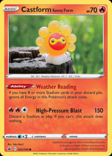 022/198 Castform Sunny Form - Chilling Reign