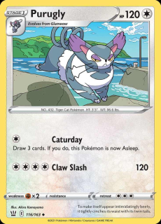 116/163 Purugly - Battle Styles