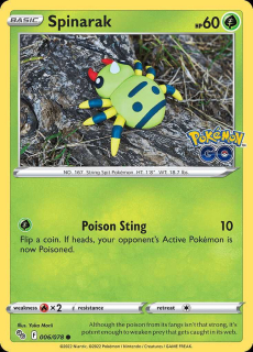 006/078 REVERSE HOLO Spinarak - Pokémon GO