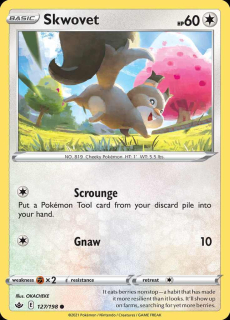 127/198 REVERSE HOLO Skwovet - Chilling Reign