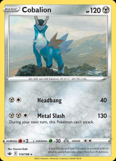 114/198 HOLO Cobalion - Chilling Reign