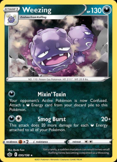 095/198 REVERSE HOLO Weezing - Chilling Reign