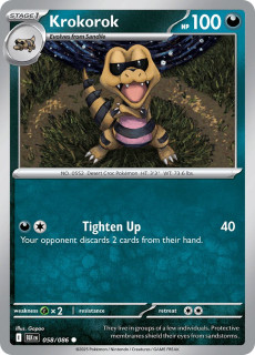 058/086 REVERSE HOLO Krokorok - Black Bolt