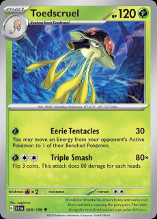 026/198 REVERSE HOLO Toedscruel - Scarlet and Violet