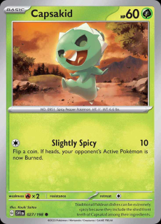 027/198 REVERSE HOLO Capsakid - Scarlet and Violet
