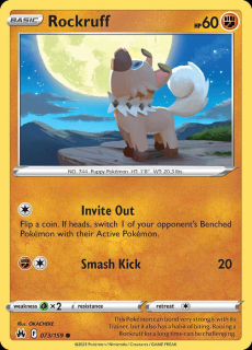 073/159 REVERSE HOLO Rockruff - Crown Zenith